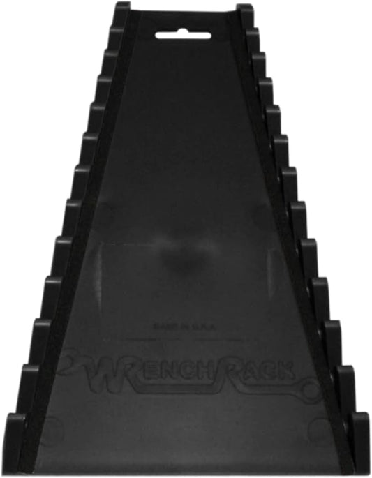 Protoco 2011 Standard 12 Piece Wrench Rack, Magnetic, Tool Organizer for Tool Box, Tool Cart or Wall Mounted, Black