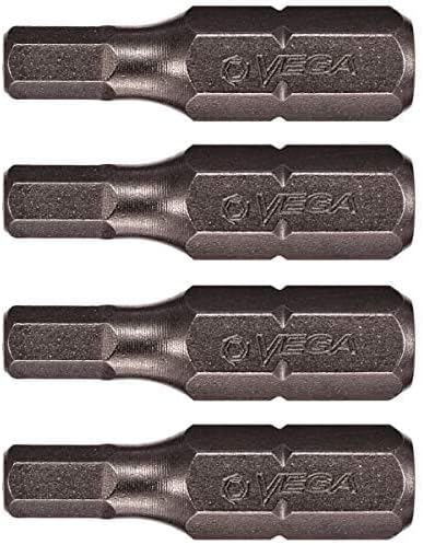 VEGA 1.5mm HEX Tamper Proof Security Bits. Professional Grade 쩌 Inch Hex Shank, HEX 1.5mmSecurity Bits. 125HT015A-4 (Pack of 4)