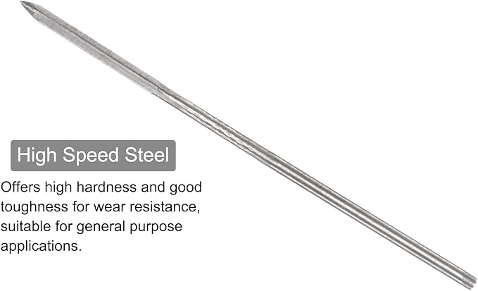 uxcell Chucking Reamers, 1.3mm H7 Metric Machine Reamer Drill Bit for Metal Wood Hole Reaming, Straight Flute High Speed Steel Tool