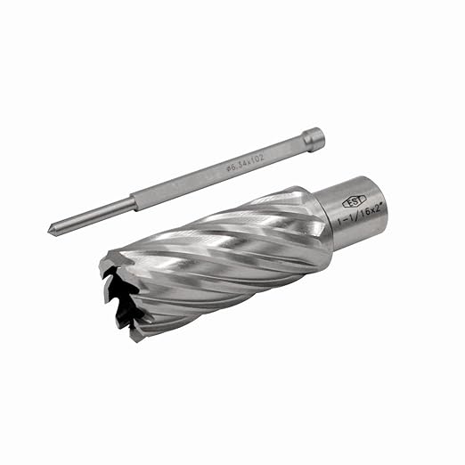 HSS M2AL Annular Cutter 2" DOC with 3/4" Weldon Shank for Magnetic Drill Press by EST (D1-1/16" X 2")