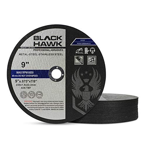 BHA Metal and Stainless Steel Cut Off Wheels for Angle Grinders, 9??x .075??x 7/8??- 25 Pack