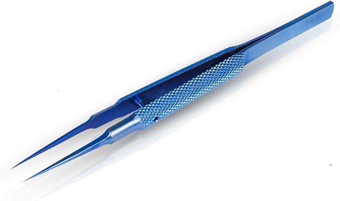 4.25'' Small Titanium Tweezers Sharp Fine Tip Tweezers Non-magnetic Micro Precision Tweezers for Soldering Electronics Work Jewelry Making