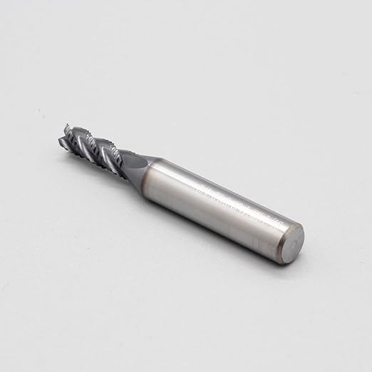 Roughing End Mill JESTUOUS Carbide Square Nose 4 Flute Fine Tooth Bit 3/8" Shank Dia. 3/4" Flute Length for Milling Metal Steels,1 Piece