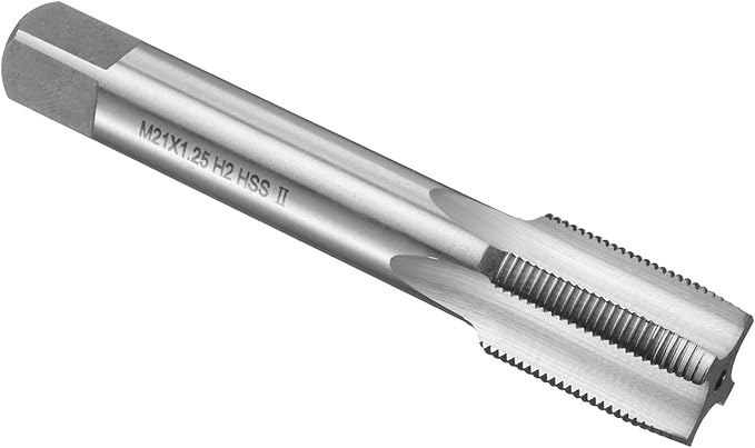 uxcell Hand Plug Tap M21 x 1.25 H2 Metric Thread Plug Style Taps Straight Flute Screw Tapping Threading Tool High Speed Steel HSS6542