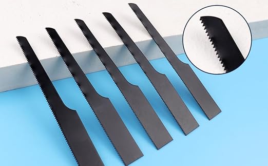 10Pcs Reciprocating Saw Blade Set, Reciprocating Air Saw Hacksaw Blades Tools for Metal, Woodcutting, Rubber (Black -24T-10pcs)