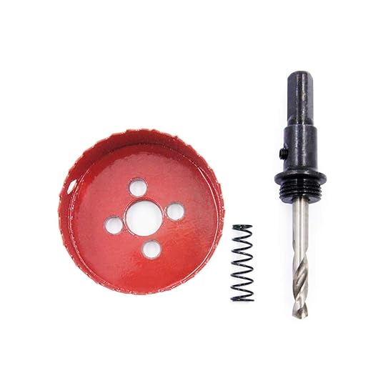 Hole Saw Drill Bit LAIWEI HSS Hole Cutter with Arbor for Wood,PVC Board and Plasterboard(2-3/8"(60mm Hole Saw))