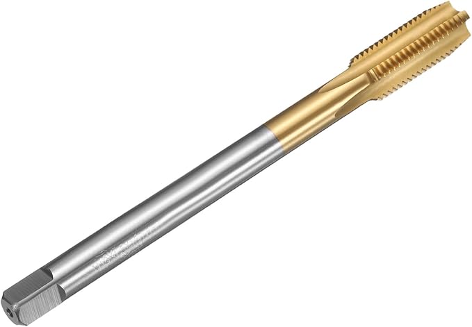 uxcell Metric Thread Tap M12 x 1.5 H2 130mm Straight Flute Screw Thread Milling Machine Taps Threading Tapping Repair Tool