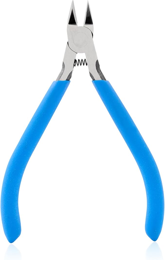Wire Cutters, 5" Electronic Needle Flush Cutters, Ultra-Sharp Crafts Diagonal Cutters Pliers, Wire Snips Side Cutters for Circuit Board, Plastic, Soft Copper Wire, Floral