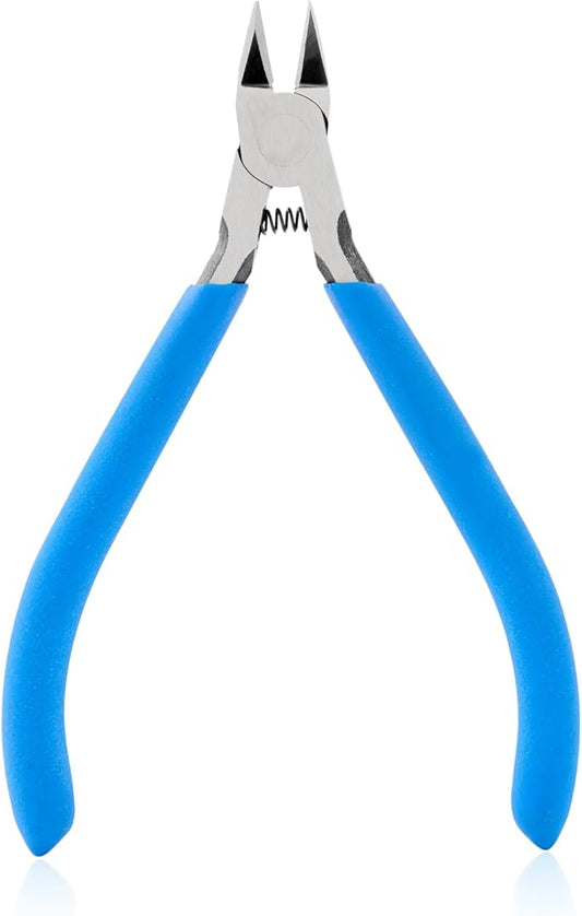 Wire Cutters, 5" Electronic Needle Flush Cutters, Ultra-Sharp Crafts Diagonal Cutters Pliers, Wire Snips Side Cutters for Circuit Board, Plastic, Soft Copper Wire, Floral