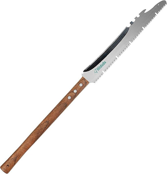 Hand Saw, Multifunction Camping Saw Outdoor Tools Long Saw with Machete for Bushcraft, Trees Cutting, Outdoor Hunting, Garden Work, Survival, Yard Work, XL Teeth Edition (Sliver)