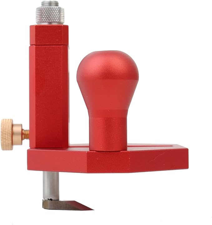 Router Plane Hand Wood Planer, Handheld Woodworking Tool, Woodworking Carpenter Tools Adjustable Woodcraft Trimming Knife Depth Stop Planer Wood Chamfering Slottinge (Red)