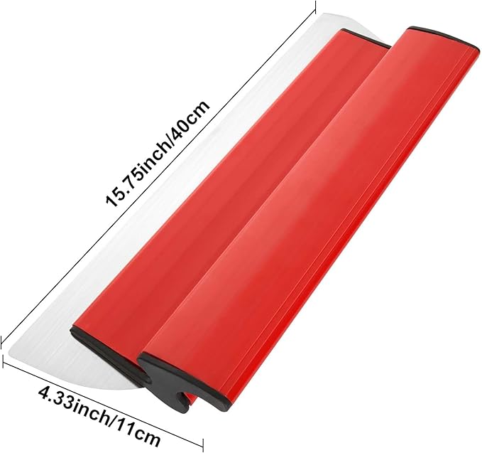 16 Inch Skimming Blade, Large Working Area Putty Knife, Work Fast for Wall Ceiling Sheetrock Drywall Gyprock Wall-Board Plasterboard, Stainless Steel Putty Scraper Knife (Knock-Down Knife)