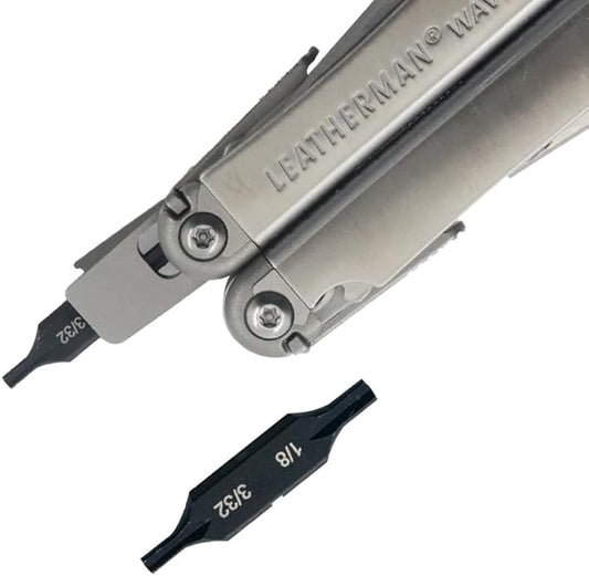 Security Bit Kit Set with Clutch Screwdrivers #1/8?쓆nd 3/32" Bit for Leatherman, Replacement Double-Ended Flat Screwdriver Bits for Leatherman Multi-Tool Accessories,S2 Steel (2Pack)
