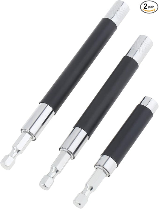 ChgImposs 6PCS/Set Scalable Magnetic Screw Drive Guide Drill Bit Tip Holder Screwdriver Bit Holder Extension Bar Adapter, Drill Bit Guide Rod Adapter