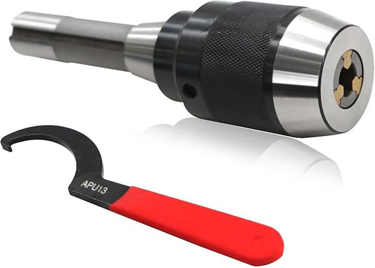 1/64"-1/2" Heavy Duty R8 Shank Lathe Keyless Drill Chuck Special Titanium Jaws
