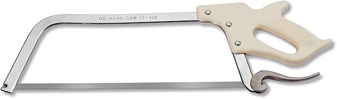 KATA Meat Bone Saw for Butchering: 17.5-inch Hand Saw Butcher Saw for Meat Bone Cutting - Meat Saw for Butchering at Home with SK5 Blade - Handsaws for Meat Processing, Processed Livestock and Game