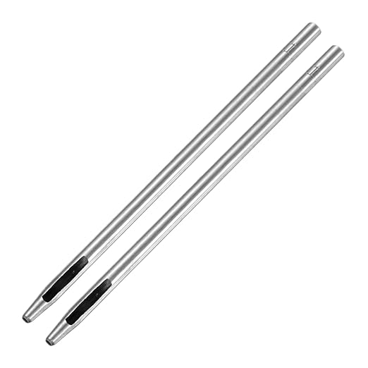 1.5MM Leather Hole Punch Tool [2PCS] - Metal Round Belt Hole Puncher Use for Leather Working & Belts & Watch Band & Paper & Plastic - [Silver Tone] Round Hollow Tools