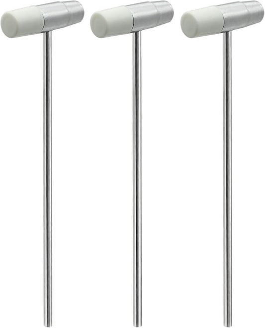 Lightweight Small Hammer, Plastic Head and Metal Head, Compact Craft Hammer for Small Projects, Jewelry, Watch, Tuning, Woodworking, DIY, Leather, 3 Pcs