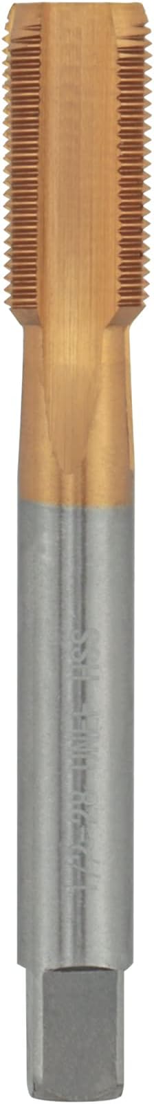 Aceteel 1/2"-28 UNEF Ti-Coated Tap and Die Set, Titanium Coated 1/2 x 28 UNEF HSS Thread Tap and Alloy Tool Steel Round Die Right Hand
