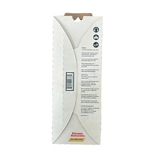 Virginia Abrasives Very Fine 150-Grit Drywall & Plaster Sheet Sandpaper, 4.18 x 11.25 Inch, 25 Sheets