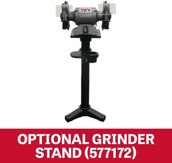 JET 8-Inch Bench Grinder, 3450 RPM, 1/2 HP, 120V 1Ph (Model JBG-8)