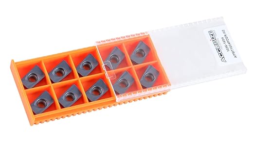 Accusize Industrial Tools APMT1604PDER-H2 PVD Coated Carbide Inserts for Machining Stainless Steel, 10 Pc Set, 1056-1604x10