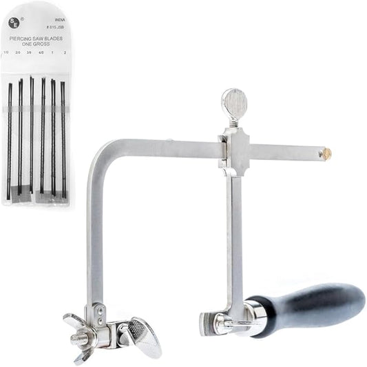 SE 2-in-1 Professional Jeweler's Saw Frame with 144 Assorted Saw Blades - 81973SB2
