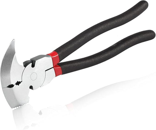 SPEEDWOX 10.5 Inch Fencing Pliers Staple Puller Fence Solid Joint Pliers Fence Pliers Fencing Pliers Fence Tool Pliers Heavy Duty Fence Pliers Multi Purpose Fence Tool Fencing Pliers with Hammer Head