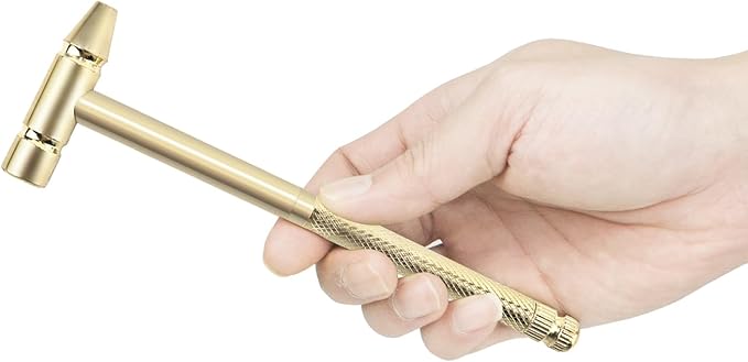 6 in 1 Mini Multifunction Hammer & Screwdriver Hand Tools Ideal for Watchmaker Jewelers and Eating Walnuts. (Gold)