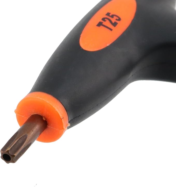 Antrader T25 Torx Screwdriver,Anti Tamper Proof Torx Key,S2 Steel T-Handle Dual End Wrench-2Pcs
