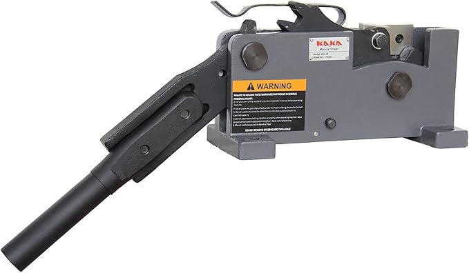 KAKA INDUSTRIAL Manual Sheet Metal Shears, Cuts Round Steel up to 3/4 inch (20mm), Flat Bar, Square Steel, Rebar and Rod, Benchtop Hand Shear MS-20 for Metalworking and DIY Projects