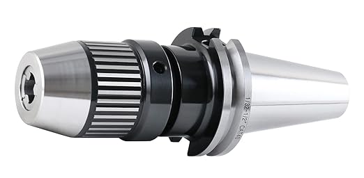 Accusize Industrial Tools 0-1/2'' Cat40 CNC Integral Keyless Drill Chuck, 0222-0890