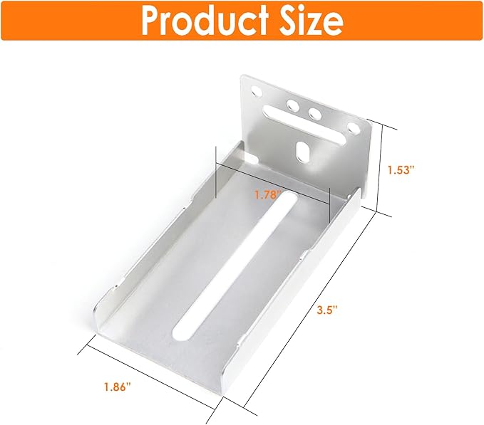 10 Pairs | Rear Mounting Brackets for Face Frame Cabinets - Compatible with HBL' 1.77 Inch (45mm) Width Drawer Slides, 0 to 3.5 Inch Adjustable.