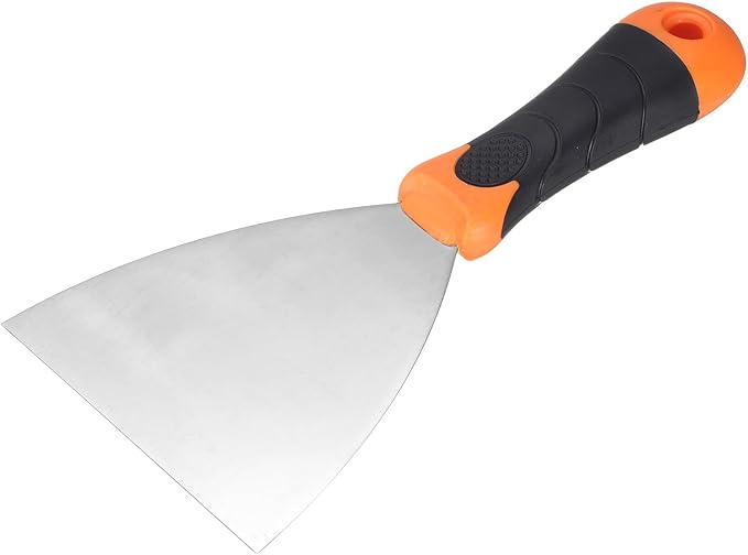 uxcell Putty Knife 4" Stainless Steel Paint Scraper Flexible Drywall Repair Mud Knives for Removing Cement Wallpaper Mud Adhesive Taping