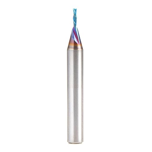 Amana Tool Solid Carbide Spektra Extreme Tool Life Spiral Plunge Router Bit Down-Cut, 46213-K, 1/16 Dia x 1/4 CH x 1/8 Shank 2 Inch L