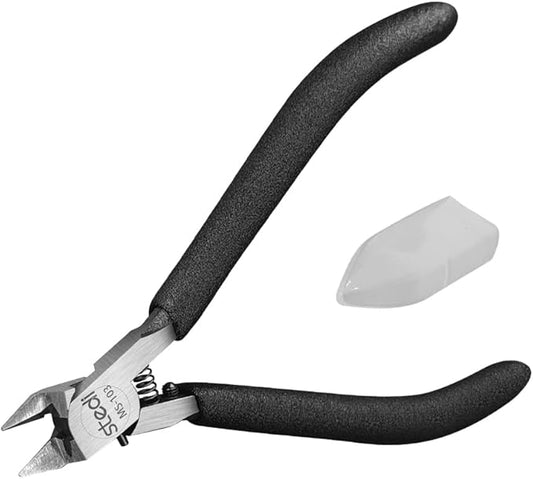stedi 5-inch Model Nippers, with Ultra-thin Single-edge and Blade Case Plastic Model Tools for Gundam Repairing Plastic Model and Fixing, Black