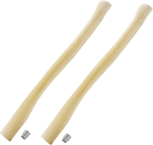 2 pcs Premium Toon Wood Hammer Handle Replacement 70cm Long Wood Tool Handle,Ball Peen Hammer Handles with a Steel Wedges Suitable for Small Hammers or Axes with 53×22mm Tenons