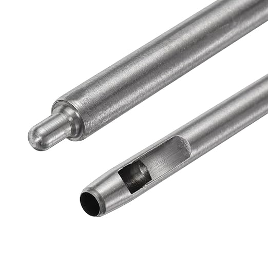 uxcell Eyelet Hole Punch Die Tool, 6mm Grommet Setter Hollow Punch for Leather Craft Clothing Handbag Fabric Curtain Setter