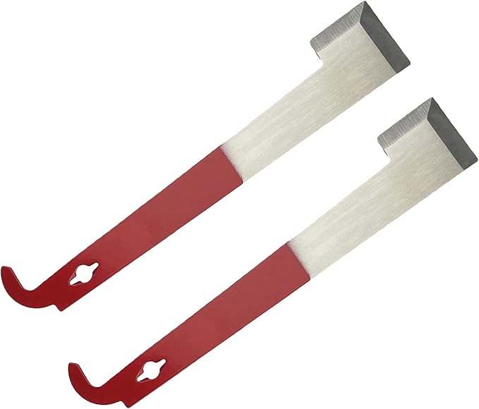 2 Pack Steel J Hook Bee Hive Tool Frame Lifter and Scraper for Beekeepers