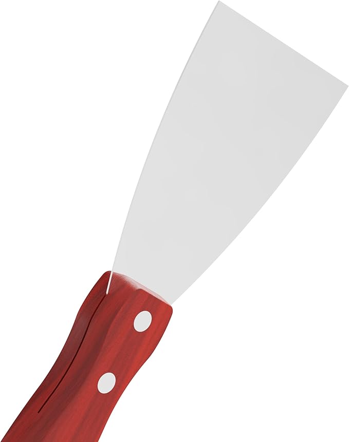 Putty Knife, 3 Inch Stainless Steel Scraper Tool, Wooden Handle Metal Spackle Knives for Drywall, Decals, Wall Paper, Floor Tile, Patching, Painting, Taping, Scraping Coating