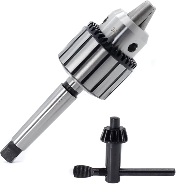 Drill Chuck JESTUOUS B16 Key Type 1/2 Inch(1-13mm) with MT2 Morse Taper Arbor Heavy Duty Chucks