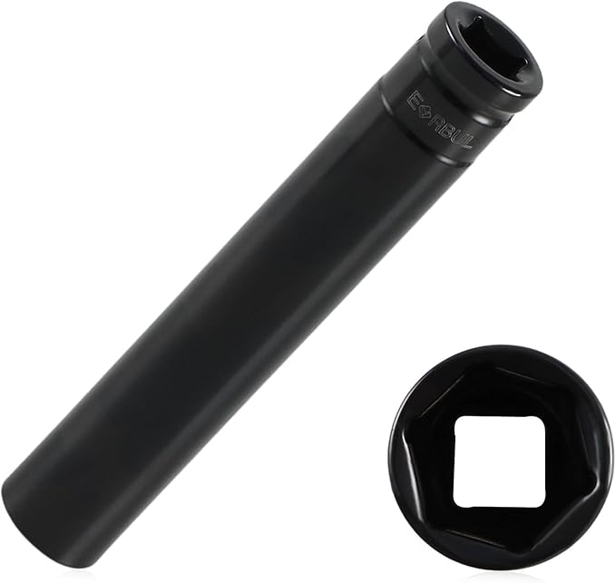 3/4" Socket Truck Cage Bolt Socket Tool Removal Puller Cagebolt Release Bolt Removal Tool Compatible with Truck Air Brakes with 800921 Cage Bolt, Extra Deep 3/4" Socket 1/2" Drive