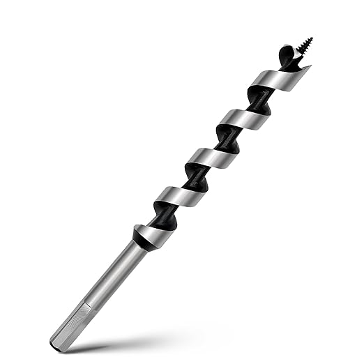 25/32 x 11.8 inch Auger Drill Bit for Wood,Hex Shank Ship Auger Bit for Soft Wood, Hard Wood, Plastic, Composite Materials and DIY Projects