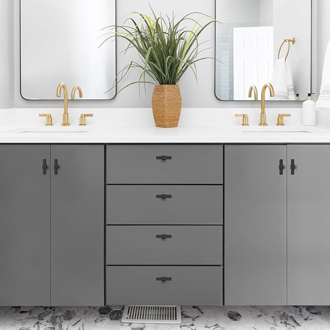 1 Pack Black Cabinet Handles - 2" Overall Length Cabinet Pulls Matte Black Drawer Pulls Cabinet Hardware Kitchen Handles for Cabinets