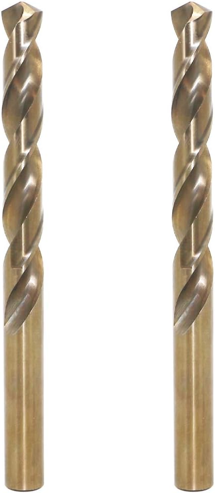 4.2mm Metric M35 Cobalt Steel Extremely Heat Resistant Twist Drill Bit of 2pcs with Straight Shank to Cut Through Hard Metals Such as Stainless Steel and Cast Iron, 5% Cobalt M35 Grade HSS-CO