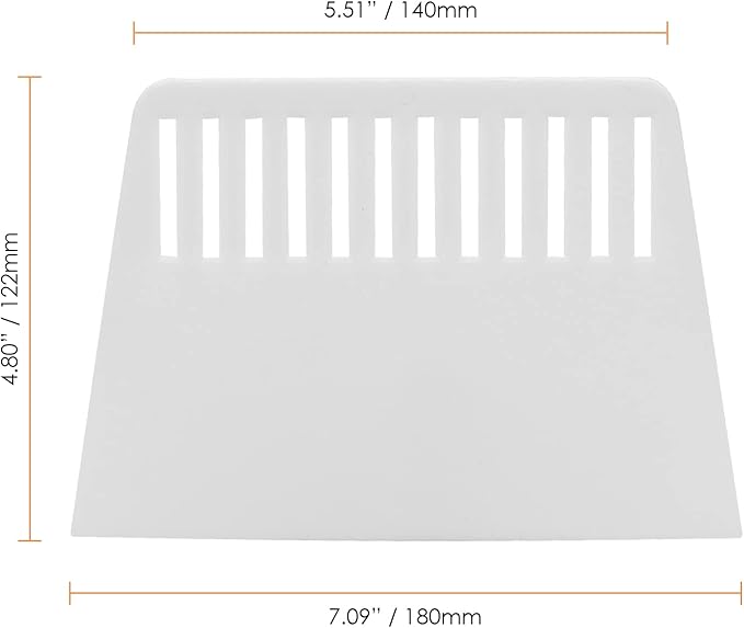 Plastic Putty Knife, 7 Inch Scraper Tool, Flexible Spackle Spreader Smoothing Tool for Paint, Wall Paper Treatment, Windshield, Drywall, Decals, Patching, Painting, White