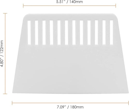 Plastic Putty Knife, 7 Inch Scraper Tool, Flexible Spackle Spreader Smoothing Tool for Paint, Wall Paper Treatment, Windshield, Drywall, Decals, Patching, Painting, White