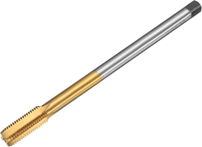 uxcell Metric Thread Tap M12 x 1.5 H2 160mm Straight Flute Screw Thread Milling Machine Taps Threading Tapping Repair Tool