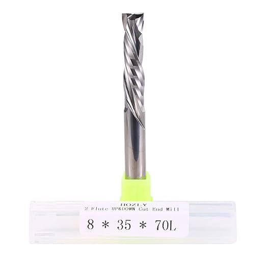 Carbide Compression Router Bit Up&Down 2 Flutes End Mills 5/16" Shank with 5/16" Cuting Diameter,1-3/8" Cutting Length for CNC Mill Machine Woodworking 5 Pack