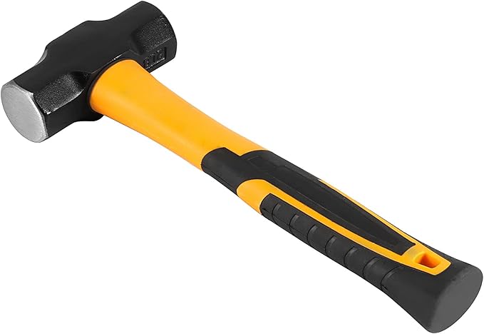 HOIGON 2 Pack 2 Lb Mini Sledge Hammer, 11 Inch Pro-grade Sledge Hammer Tool with Fiberglass Handle, Stoning Club Hammer for Carpentry, Construction, Mechanic Work